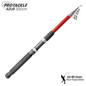 Protackle Azur 300 cm 40/80 gr Kırmızı Teleskopik Olta Kamışı