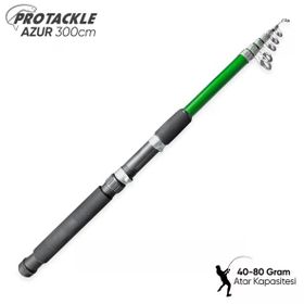 Protackle Azur 300 cm 40/80 gr Yeşil Teleskopik Olta Kamışı