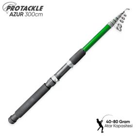 Protackle Azur 300 cm 40/80 gr Yeşil Teleskopik Olta Kamışı