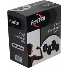 Protech AGRDMBPRT005 Siyah 5 Kg Çiftli Vinyl Dambıl