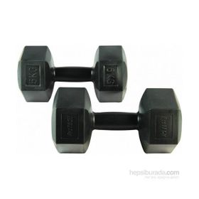 Protech AGRDMBPRT005 Siyah 5 Kg Çiftli Vinyl Dambıl