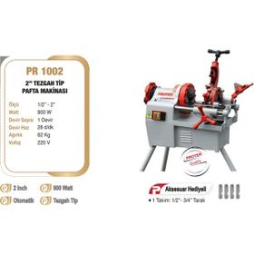 Proter PR 1002 2 inç Tezgah Tip Pafta Makinesi