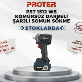 Proter PST 1512 WS Kömürsüz 20V 4.0 Ah Darbeli Şarjlı Somun Sökme Makinesi