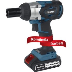 Proter PST 1522 WS Kömürsüz 20V 4.0 Ah Darbeli Şarjlı Somun Sökme Makinesi