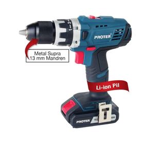Proter PST 418 SL Çift Akülü Matkap