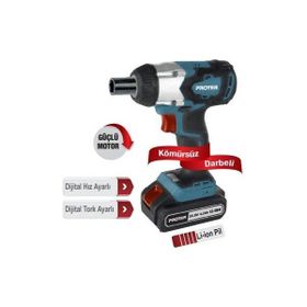 Proter PST 460 WS 1/2 Kömürsüz Darbeli Şarjlı Somun Sökme