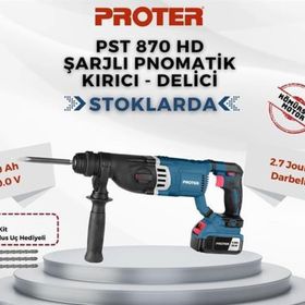 Proter PST 870 HD 20 V 4 Ah Akülü Pnömatik Kırıcı Delici Matkap