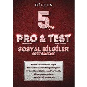 Pro&Test 5. Sınıf Sosyal Bilgiler Yeni Nesil Soru Bankası-Bilfen Yayınları