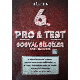 Pro&Test 6. Sınıf Sosyal Bilgiler Yeni Nesil Soru Bankası-Bilfen Yayınları