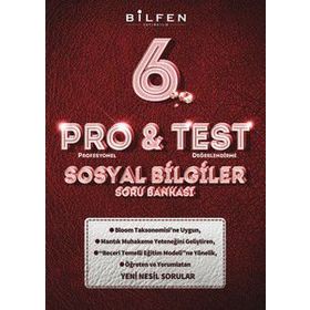 Pro&Test 6. Sınıf Sosyal Bilgiler Yeni Nesil Soru Bankası-Bilfen Yayınları