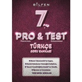 Pro&Test 7. Sınıf Türkçe Yeni Nesil Soru Bankası-Bilfen Yayınları