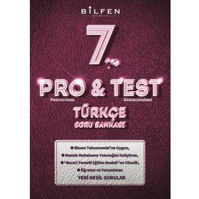 Pro&Test 7. Sınıf Türkçe Yeni Nesil Soru Bankası-Bilfen Yayınları