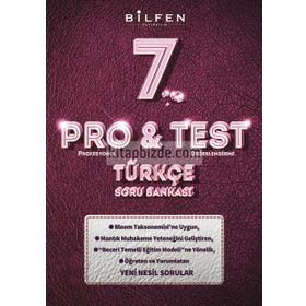 Pro&Test 7. Sınıf Türkçe Yeni Nesil Soru Bankası-Bilfen Yayınları