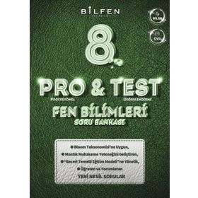 Pro&Test 8. Sınıf Lgs Fen Bilimleri Yeni Nesil Soru Bankası-Bilfen Yayınları