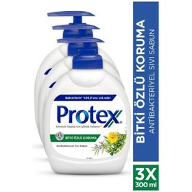 Protex 3x300 ml Bitki Özlü Koruma Antibakteriyel Sıvı Sabun