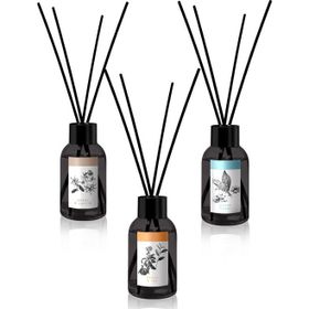 Prova 3x100 ml Amber ve Vanilya Ferahlığı ile Peach Tea Cotton Flower Bambu Çubuklu Oda Kokusu