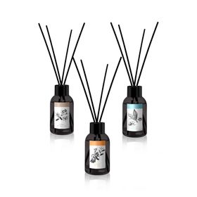 Prova 3x100 ml Amber ve Vanilya Ferahlığı ile Peach Tea Cotton Flower Bambu Çubuklu Oda Kokusu