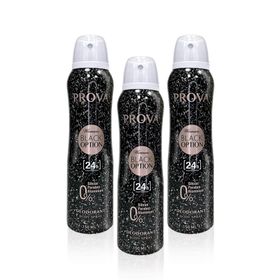 Prova Black Option 3x150 ml Kadın Sprey Deodorant