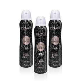 Prova Black Option 3x150 ml Kadın Sprey Deodorant