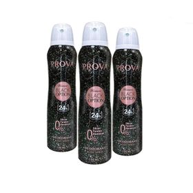 Prova Black Option 3x150 ml Kadın Sprey Deodorant