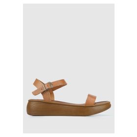 Provoq 4345823516030 Taba Kadın Düz Sandalet