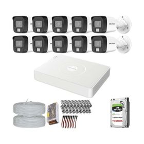 Provzen Hikvision 10 Kameralı Colorvu Hibrit Güvenlik Kamerası