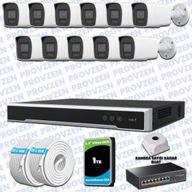 Provzen Hikvision 11 IP Kameralı Colorvu Hibrit Güvenlik Kamerası