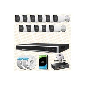 Provzen Hikvision 11 IP Kameralı Colorvu Hibrit Güvenlik Kamerası