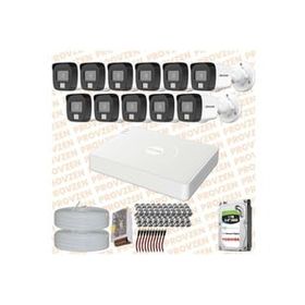 Provzen Hikvision 11 Kameralı Colorvu Hibrit Güvenlik Kamerası