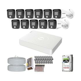 Provzen Hikvision 11 Kameralı Colorvu Hibrit Güvenlik Kamerası