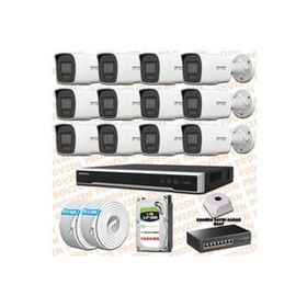 Provzen Hikvision 12 IP Kameralı Colorvu Hibrit Güvenlik Kamerası