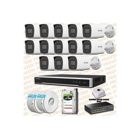 Provzen Hikvision 13 IP Kameralı Colorvu Hibrit Güvenlik Kamerası