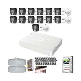 Provzen Hikvision 13 Kameralı Colorvu Hibrit Güvenlik Kamerası