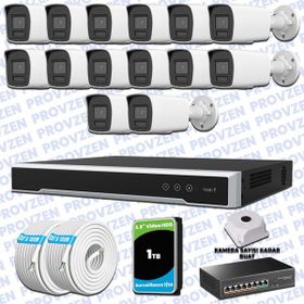 Provzen Hikvision 14 IP Kameralı Colorvu Hibrit Güvenlik Kamerası