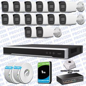 Provzen Hikvision 14 IP Kameralı Colorvu Hibrit Güvenlik Kamerası