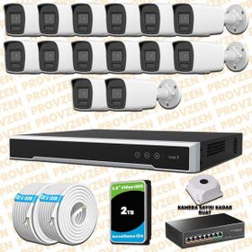 Provzen Hikvision 14 IP Kameralı Colorvu Hibrit Güvenlik Kamerası