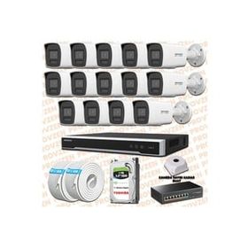 Provzen Hikvision 14 IP Kameralı Colorvu Hibrit Güvenlik Kamerası