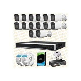 Provzen Hikvision 14 IP Kameralı Colorvu Hibrit Güvenlik Kamerası