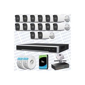 Provzen Hikvision 14 IP Kameralı Colorvu Hibrit Güvenlik Kamerası