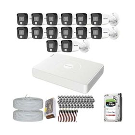 Provzen Hikvision 14 Kameralı Colorvu Hibrit Güvenlik Kamerası