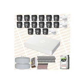 Provzen Hikvision 15 Kameralı Colorvu Hibrit Güvenlik Kamerası