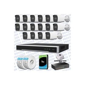 Provzen Hikvision 16 IP Kameralı Colorvu Hibrit Güvenlik Kamerası