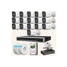 Provzen Hikvision 16 IP Kameralı Colorvu Hibrit Güvenlik Kamerası