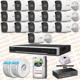 Provzen Hikvision 16 IP Kameralı Colorvu Hibrit Güvenlik Kamerası