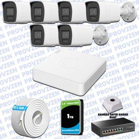 Provzen Hikvision 6 IP Kameralı Colorvu Hibrit Güvenlik Kamerası