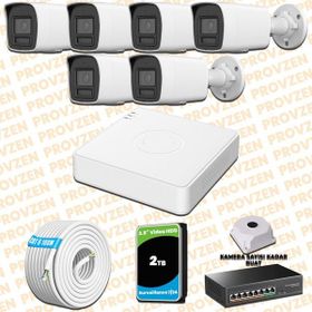 Provzen Hikvision 6 IP Kameralı Colorvu Hibrit Güvenlik Kamerası