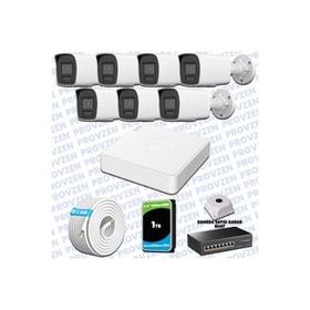 Provzen Hikvision 7 IP Kameralı Colorvu Hibrit Güvenlik Kamerası