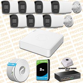 Provzen Hikvision 7 IP Kameralı Colorvu Hibrit Güvenlik Kamerası