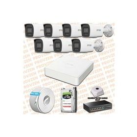 Provzen Hikvision 7 IP Kameralı Colorvu Hibrit Güvenlik Kamerası