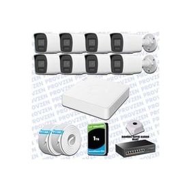 Provzen Hikvision 8 IP Kameralı Colorvu Hibrit Güvenlik Kamerası